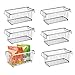 mDesign Household Stackable Metal Wire Storage Organizer Bin Basket with Built-In Handles for Kitchen Cabinets, Pantry, Closets, Bedrooms, Bathrooms - 12.5