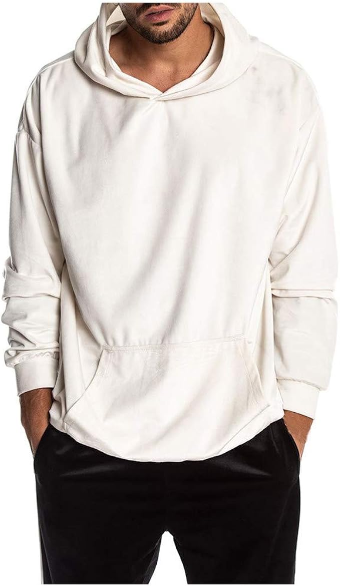 plain black pullover hoodie men's