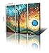 Cherish Art Hand Painted Oil Paintings Fantastic Bubble Trees 3 Panels Wood Framed Inside For Living Room Art Work Home Decoration