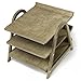 3 Tier Vintage Gray Wood Desktop Office Document Tray Holder, File Folder Rack