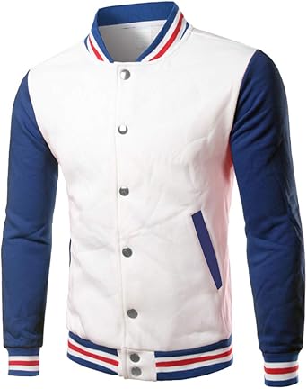 jaqueta college masculina azul