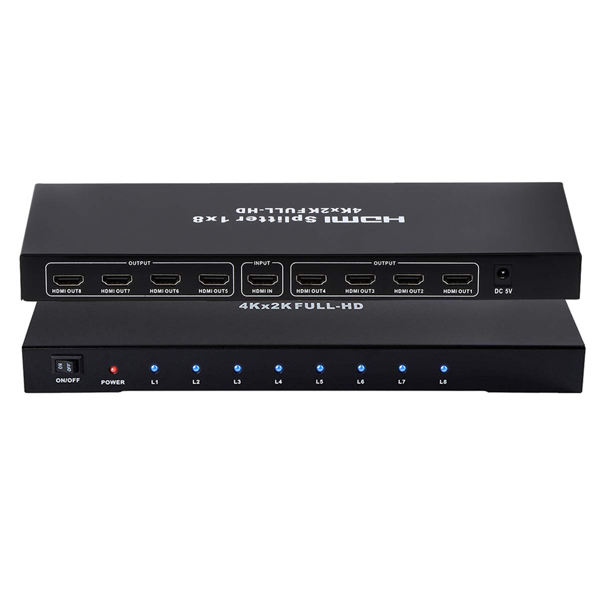 1x8 HDMI Splitter, 1 in 8 Out HDMI Splitter Audio