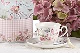 Delton Products Cycle Porcelain Tea Cup & Saucer in Gift Box