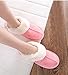 Womens Slipper Faux Fur Fluffy Slip-On House Suede Lined/Anti-Skid Sole, Indoor & Outdoor, Pink, Asian41-42 Tag280/MS 42-43