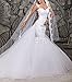 Dreamdress Women' Mermaid Lace Backless Spaghetti Wedding Dresses Bridal;White;10