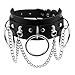 JOJO & LIN Goth Gothic Accessories Handmade Chokers for Women Collar Necklace (Black O Ring)
