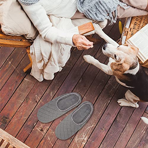 Dearfoams Women's Leslie Quilted Terry Clog Slipper, Medium Grey, X