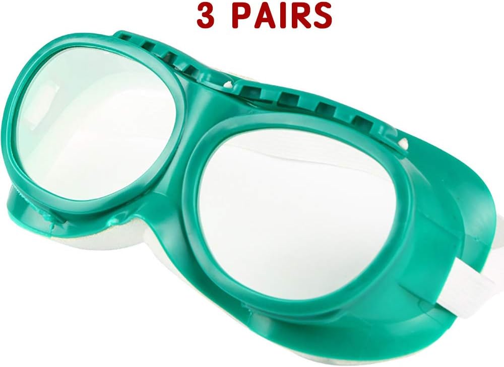 Safety Goggles Outdoor Anti Droplet Anti Fog Safety Goggles Eye Protector Protective Glasses (3, Green)