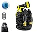 IBeaty Updated Lightweight 100ft Expandable Garden Hose Magic Flexible Water Hose with 3/4Inch Solid Brass Ends 9 Position Spray Nozzle Black