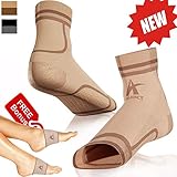 Plantar Fasciitis Socks + Arch Support Compression Sleeves for 24/7 Comfort & Pain Relief of Achy Feet, Heel & PF - Better Than Night Splint Brace - for Men & Women (Nude, L/XL)