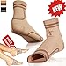 Plantar Fasciitis Socks + Arch Support Compression Sleeves for 24/7 Comfort & Pain Relief of Achy Feet, Heel & PF - Better Than Night Splint Brace - for Men & Women (Nude, L/XL) primary