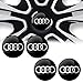 4PCS 56MM 2.22 inches Auto Car Styling Accessories Emblem Badge Decal Sticker Wheel Hub Caps Centre Cover fit for Audi