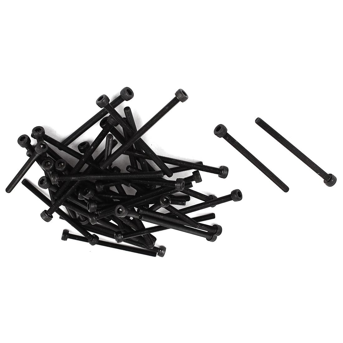 MACHSWON M3x45mm Hex Socket Head Cap Screws Bolts Full Thread 12.9 Grade Alloy Steel Black Oxide Finish Allen Socket Drive Machine Screws 50Pcs