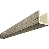 8"W x 4"H x 12'L 3-Sided (U-Beam) Hand Hewn