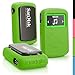 iGadgitz U4293 Silicone Gel Skin Cover Case Compatible with Sandisk Sansa Clip Jam MP3 SDMX26-008G (2015) - Green