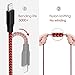 Lightning Cable,Zouxin Charger Cables 5Pack 3FT 6FT 6FT 10FT 10FT to USB Syncing Data and Nylon Braided Cord Charger for iPhone X/8/8Plus/7/7Plus/6/6Plus/6s/6sPlus/5/5s/5c/SE and more (Black&Red)