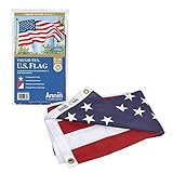 Annin Flagmakers Model 2730 American Flag 5x8 ft. Tough-Tex the Strongest, Longest Lasting Flag , 100% Made in USA with Sewn Stripes, Embroidered Stars and Brass Grommets.