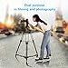 COOCHEER Professional Video Tripod, Heavy Duty Tripod System with 360 Degree Fluid Drag Video Head, 1/4