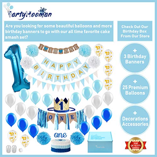 Baby 1st Birthday Boy Decorations With Crown Baby Boy First