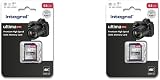 Integral 64GB SD Card 4K UHS-I U3 V30 Class 10 Pack of 2
