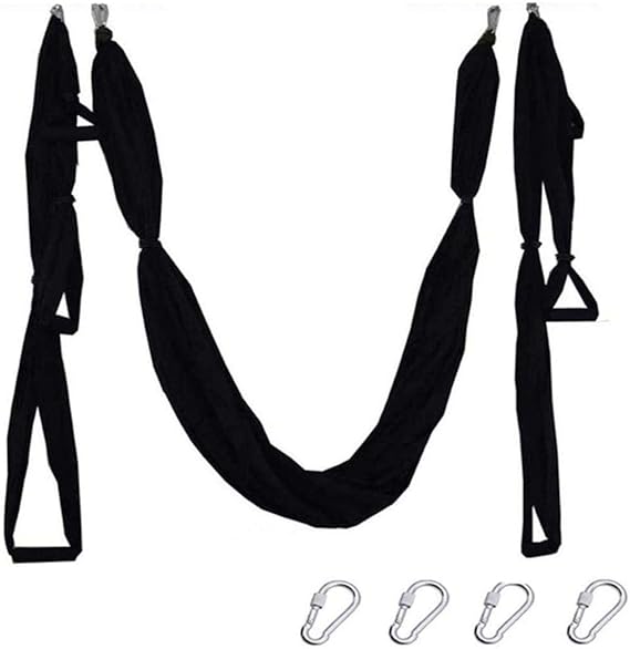 Amazon.com : ZKZKK Yoga Hammock Sling Rope Sling Satin Yoga Gym Gravity Aerial Yoga Hammock Home ...