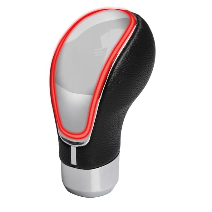 Rupse 30CDT001RD Car Gear Shift Knob Black Leather With Touch