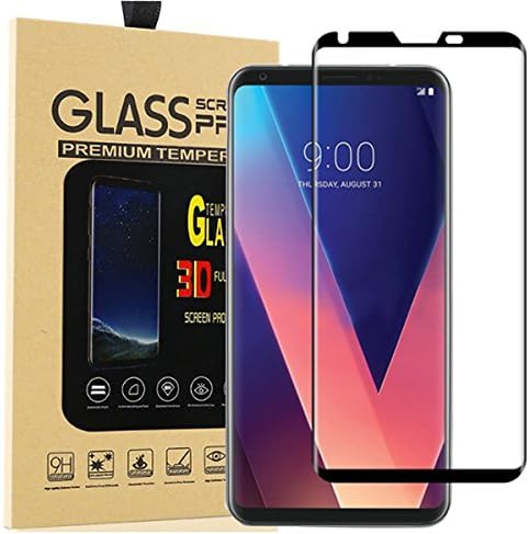 LG V30 Screen Protector,Lyche [Case Friendly]Bubble Free HD Clear Anti-Scratch Tempered Glass Screen Protector for LG V30 2017-Black