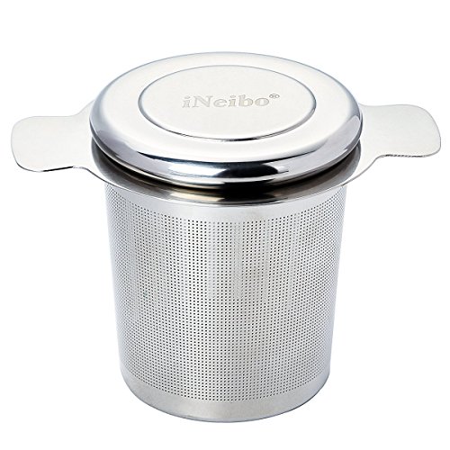 iNeibo Tea Infuser - Perfect for Single Cup of Extra Fine Loose Leaf Tea - Brew-in-Mug Strainer Steeper instead of Tea Ball (Big)