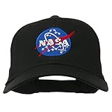NASA Insignia Embroidered Cotton Twill Cap - Black OSFM