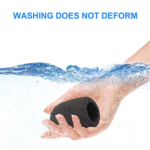 Foam Windscreen,Aokeo Thickened Microphone Windshield(Filter).Used for Handheld Hicrophones, Blue Yeti, Yeti Pro Condenser Hicrophones and Other Medium and Large Microphones (Black, 6 Pack) - Thumbnail 3