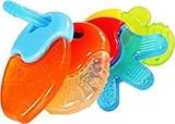 BabyBoo Water-Filled Teething Keys Toy –Hard and Soft – 4 Piece with Small Gum Massaging Bumps for Baby by Utopia Home