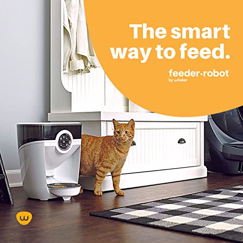 FeederRobot by Whisker (White with Smoke Hopper); Includes Backup