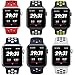 R-fun Band Compatible with Apple Watch 42/44mm Women and Men, Soft Silicone Replacement Wristband for Apple iWatch Series 4, Series 3, Series 2, Series 1, Sport, Edition(Red/Black+Blue/Write)