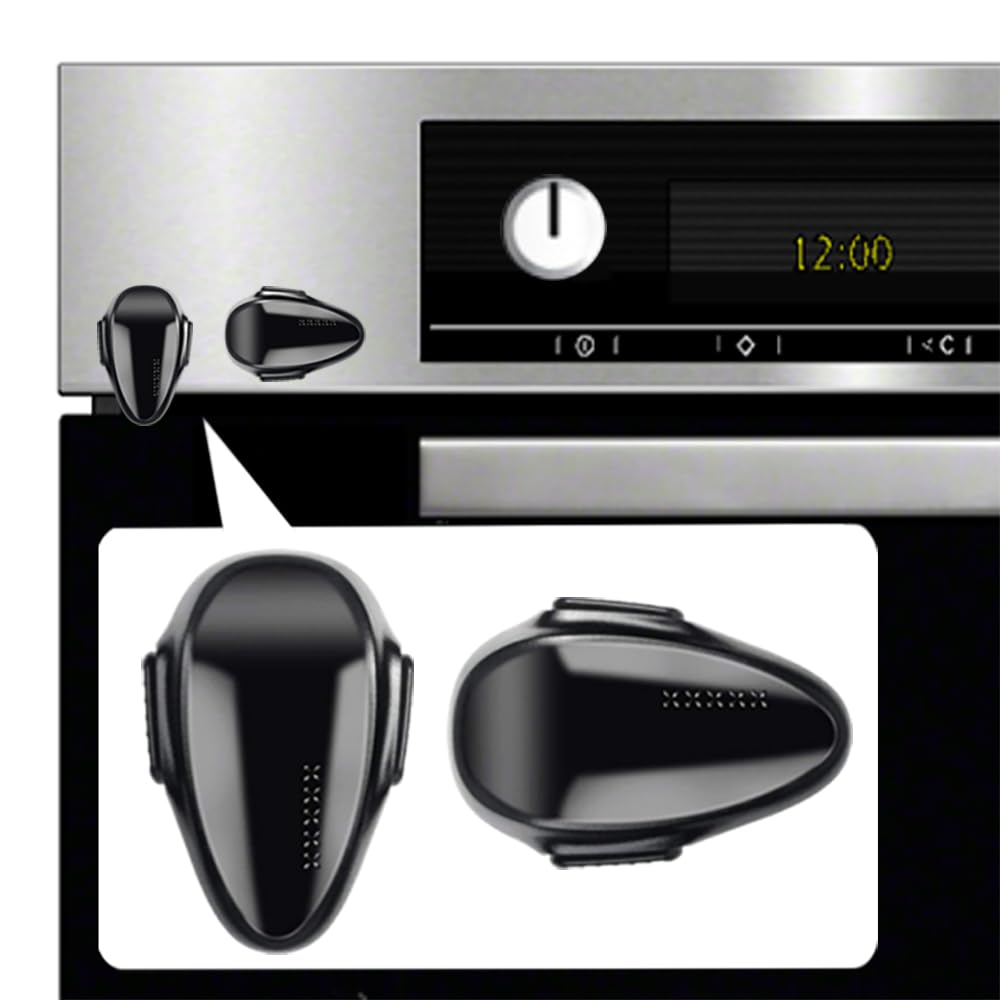 Oven Lock Child Safety (2 Pack),Oven Door Lock,Oven Front Lock, Baby Proofing, Baby and Child Proof Locks for Drawer Oven Stove Door, Upgrade Heat-Resistant Material, Easy to Install - Black