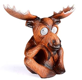 Amazon Com Solar Powered Moose Outdoor Led Garden Light Decor