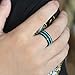 Fashion Month Men Women 8mm Black Ceramic Ring Vintage Wedding Engagement Band with Koa Wood Two Lines Solid Turquoise
