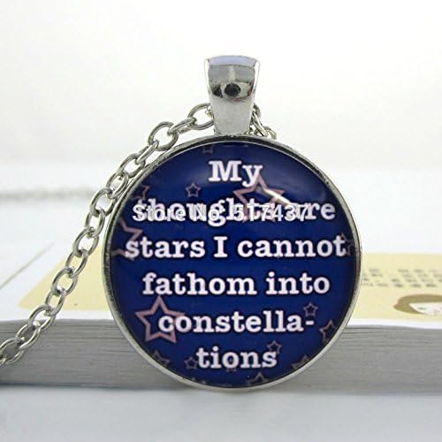 Pretty Lee Glass Dome Necklace Vintage The Fault In Our Stars 'My Thoughts Are Stars' Necklace The Fault In Our Stars Necklace