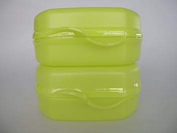 TUPPERWARE C55 Snacky (2) Brotbox Schule Kindergarten 1,0 L GELB