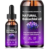 Natural Bakuchiol Oil, Premium 100% Organic Anti-Aging Facial Oil, 2.02 fl oz, for Sensitive, Aging, Acne-Prone Skin, Reduces Fine Lines, Improves Texture