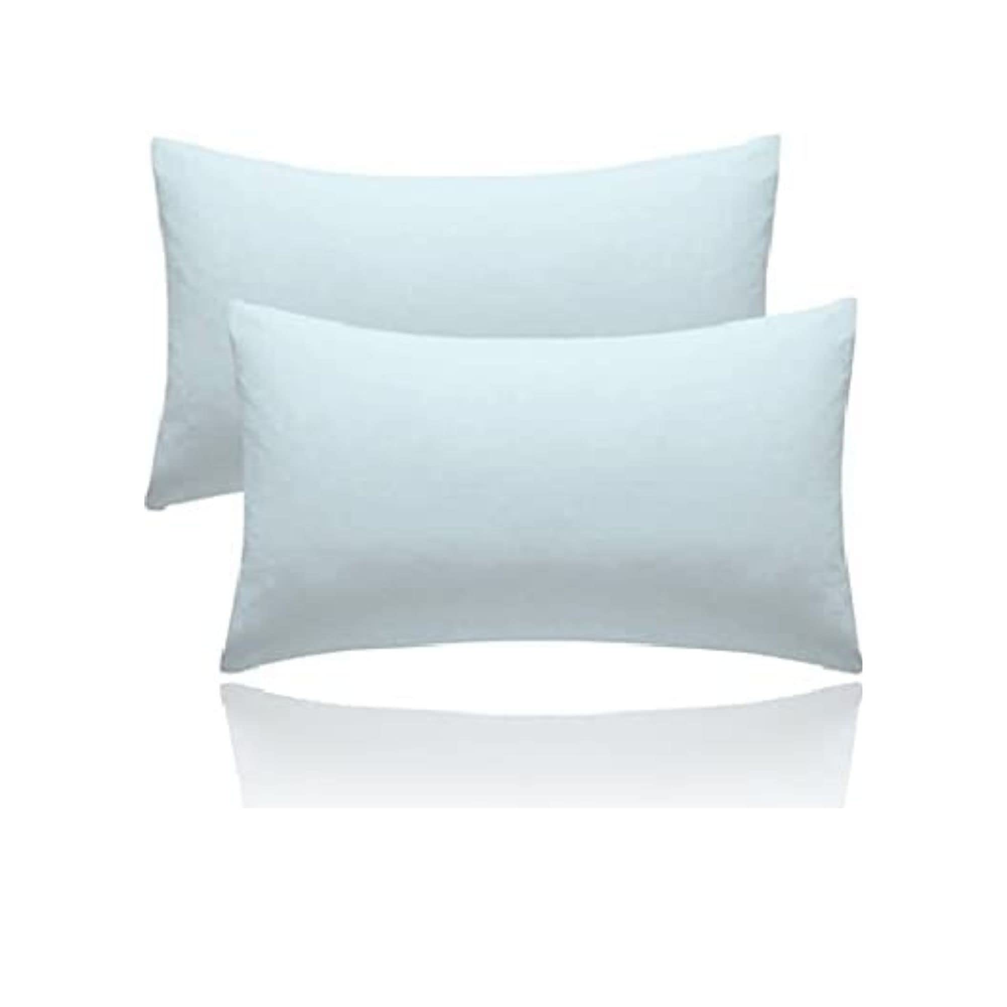 Kanak Pillowcase 2 pack Polycotton Pillow case cover 50x75cm - Duck Egg Plain Dyed Housewife Pillowcases with Envelope Closure