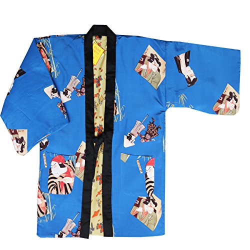 Surugajino Samueya　HANTEN　KABUKI　reversible　JAPANESE　STYLE　KIMONO　 111-1800-4