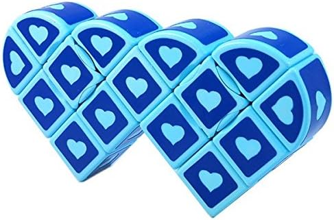 Siamese 3x3x1 Heart Super Floppy Cuboid Blue Puzzle Cube Twisty Toy 1x3x3