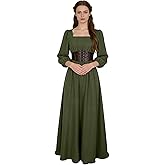 L'VOW Women Victorian Renaissance Dress Medieval Costume for Celtic Fairy Wedding Halloween Cosplay