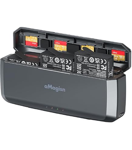 Caricatore Per Insta360 Ace Pro 2 - Hub Di Ricarica A 3 Slot Per Batterie E Schede SD, Con LED Indicatore