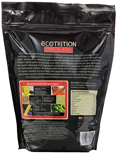 8 In 1 Pet Products Beob2112 Ecotrition Essential Blend Canary And Finch Diet, 2-Pound
