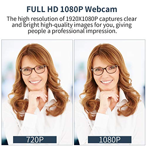 1080P Computer Camera with Microphone - 100°Wide Angle Webcam USB Plug and Play Web Cam for PC Desktop Mac Laptop - Image 2