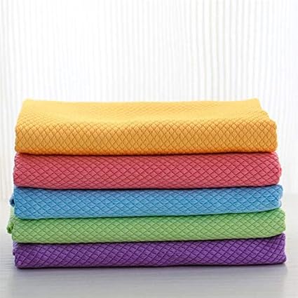 Roktong Trapos De Microfibra Pano De Limpieza Trapo De Cocina Limpie La Mesa De Cristal 5pcs C Amazon Es Hogar