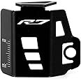 Mokiton Motorcycle Rear Brake Fluid Reservoir Pump Oil Cap Guard Cover Compatible With YAMAHA YZF R7 2021-2023 | Gas Tank Protectors YZF-R7 YZFR7 Accessories (black)