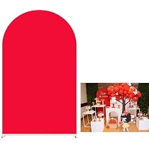 Amazon.com : HUAYI Double Sided Red Arch Backdrop Cover for ...