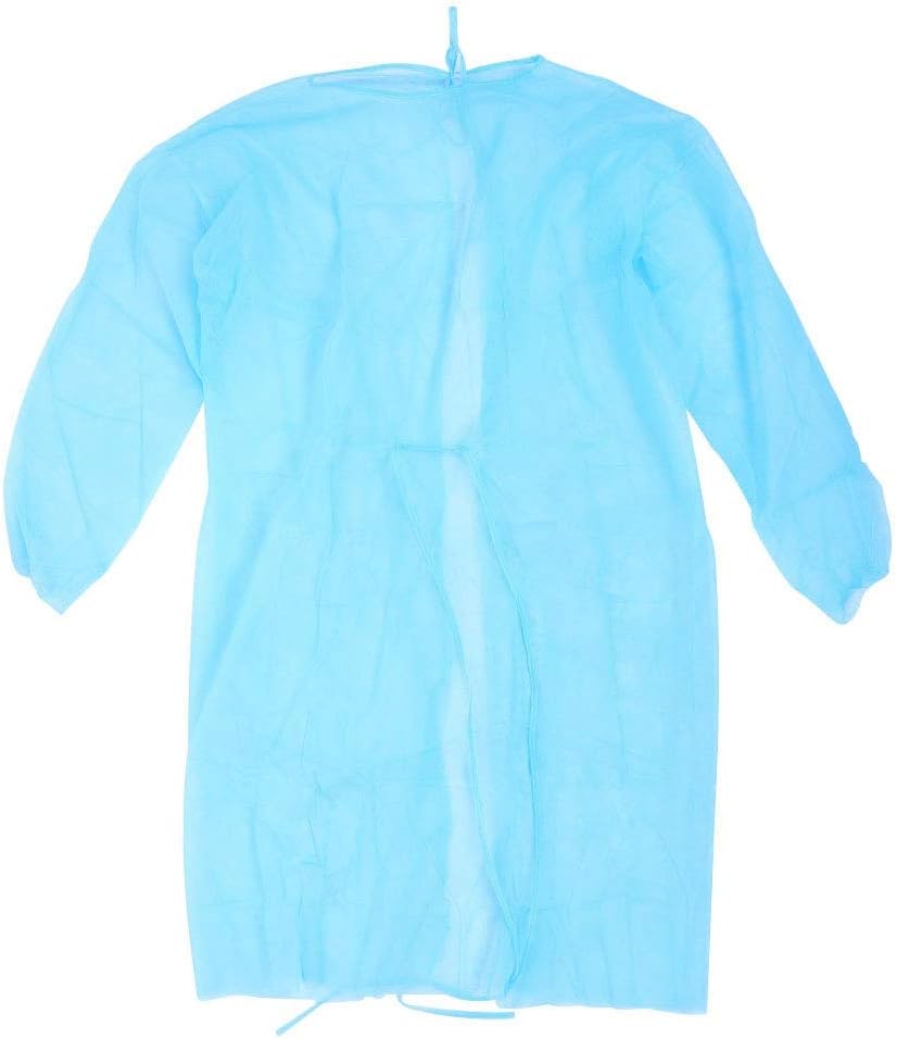Cosiki Disposable Tattoo Gown Thin And Light Fabric Tattoo Clothing Overalls Garment Blue Tattoo Makeup Garment Disposable Gown